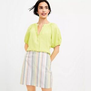 NWT LOFT Striped Pocket Shift Skirt